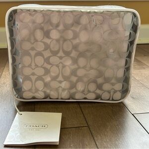 Coach clear makeup bag
